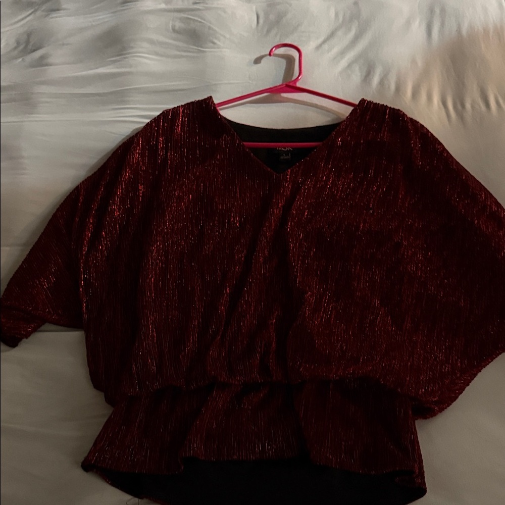 Red Shimmer Blouse